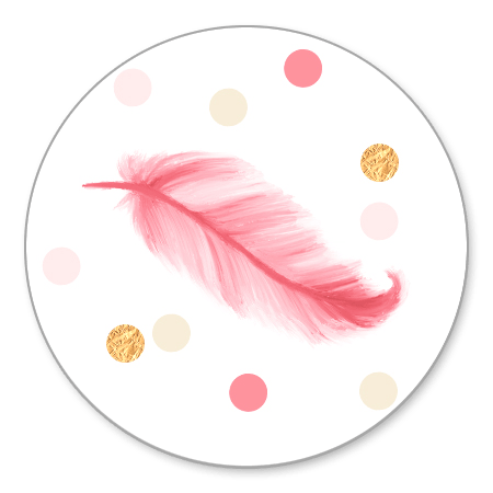 Sluitzegel veertje confetti